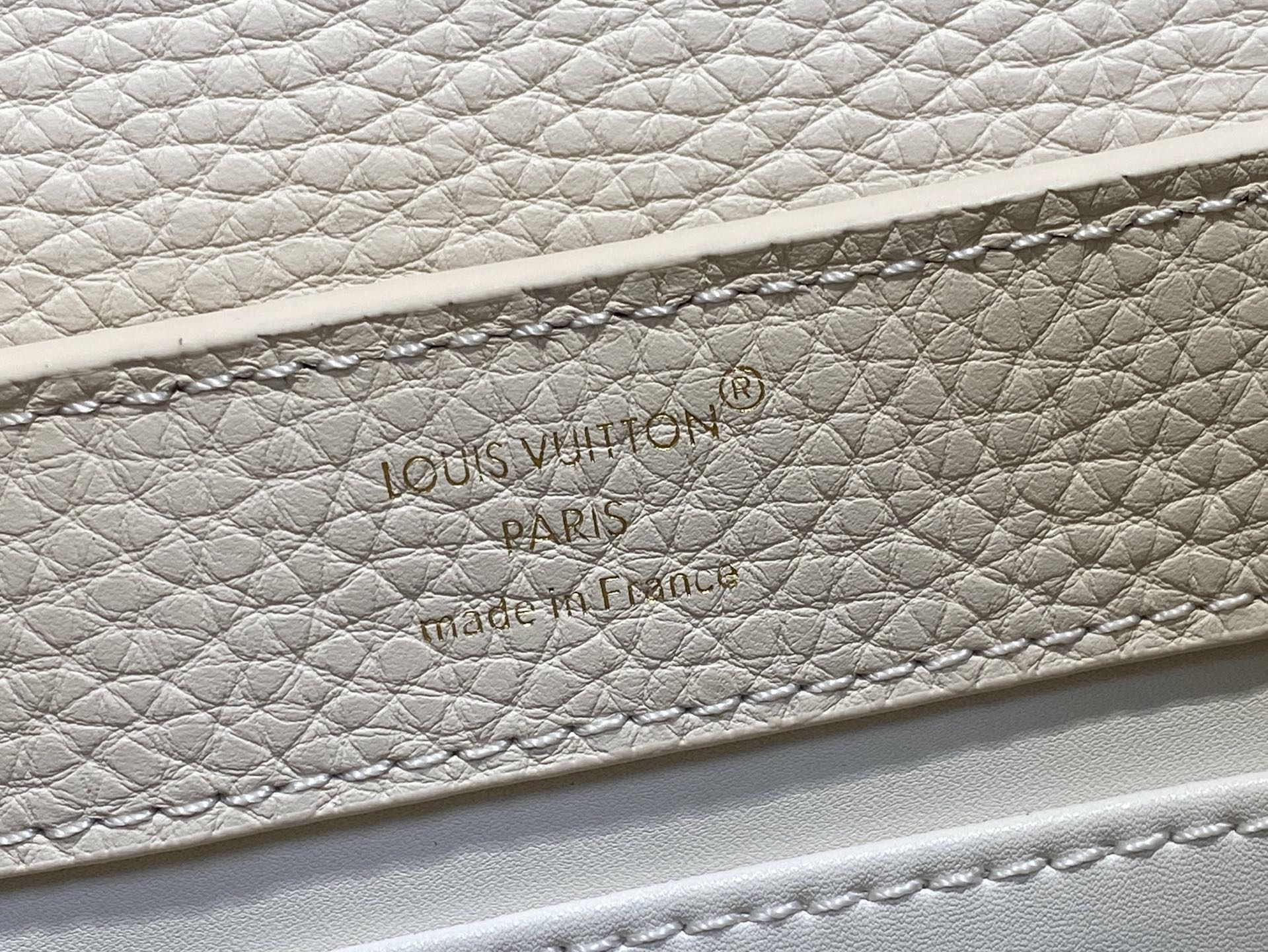 LV精品仿製M14393 Capucines白色女款鏈條手提包優雅時尚設計｜歐美奢侈品精品推薦