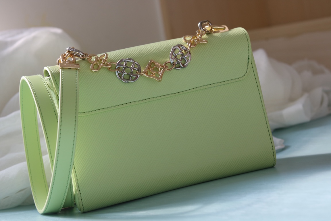 LV一比一Twist 22773綠色Epi壓紋女款肩背包精品鏈條設計｜歐美奢侈品精品推薦