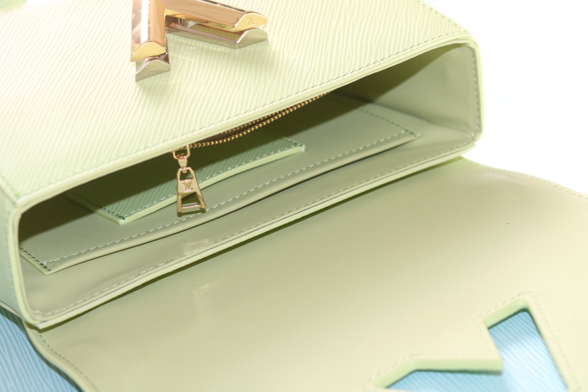 LV一比一Twist 22773綠色Epi壓紋女款肩背包精品鏈條設計｜歐美奢侈品精品推薦