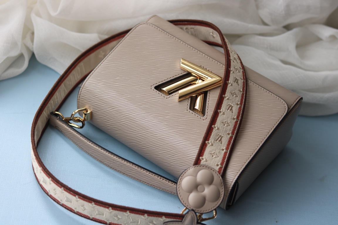 LV高仿Twist 50352灰色Epi皮革寬肩帶包時尚百搭款｜歐美奢侈品精品推薦