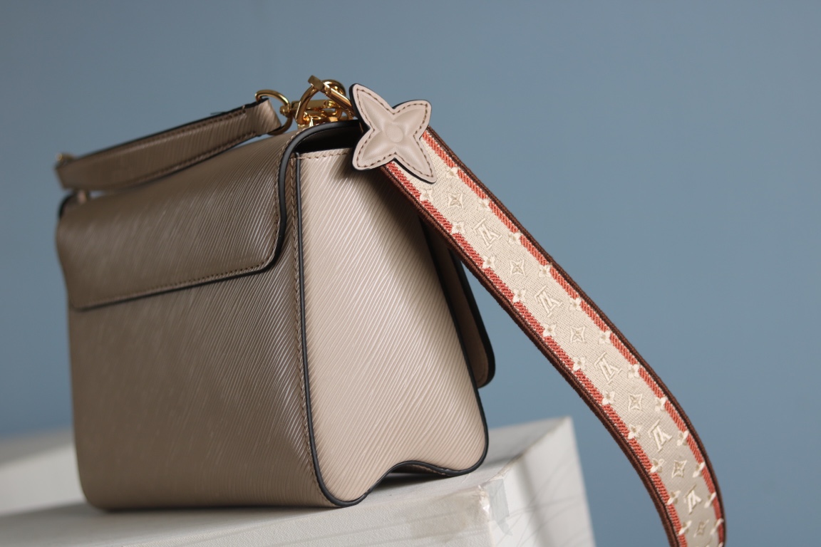 LV高仿Twist 50352灰色Epi皮革寬肩帶包時尚百搭款｜歐美奢侈品精品推薦