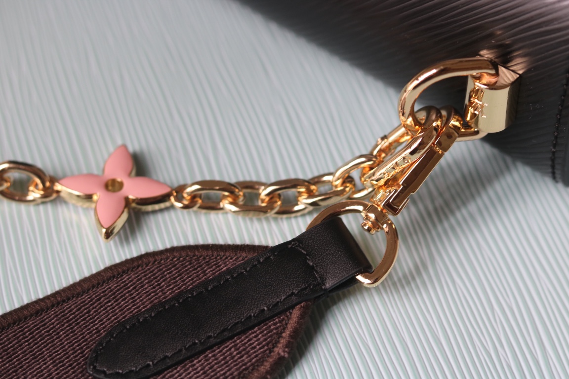 LV一比一Twist 50398黑色Epi皮革寬肩帶刺繡花朵包|超A仿原單精品圖片 12 LV一比一Twist 50398黑色Epi皮革寬肩帶刺繡花朵包|歐美奢侈品精品推薦