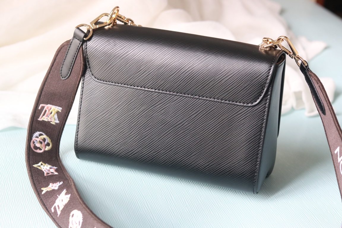 LV一比一Twist 50398黑色Epi皮革寬肩帶刺繡花朵包|超A仿原單精品圖片 8 LV一比一Twist 50398黑色Epi皮革寬肩帶刺繡花朵包|歐美奢侈品精品推薦