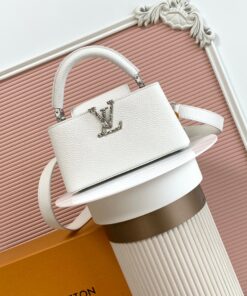 LV一比一女士手提包白色晶鑽Logo精品設計百搭款