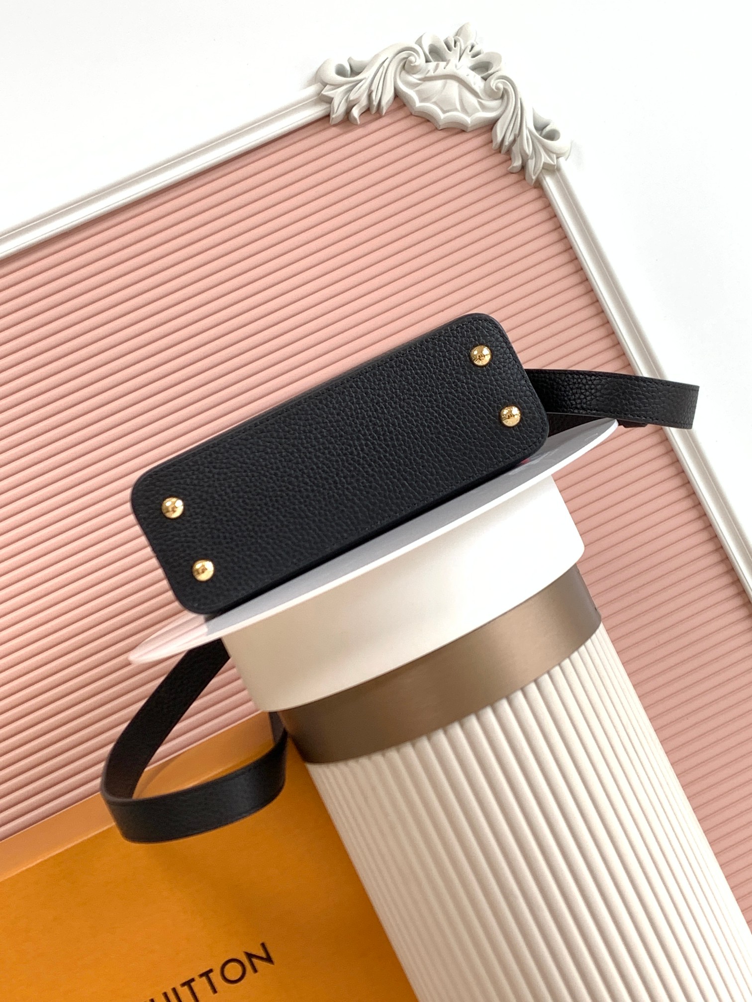 LV原單女士手提包黑色金扣晶鑽Logo精品百搭款｜歐美奢侈品精品推薦