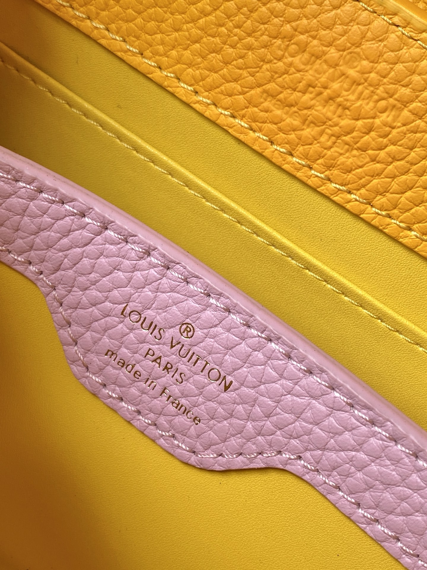 LV精品仿製女士手提包亮黃皮革金屬鏈條時尚百搭款｜歐美奢侈品精品推薦