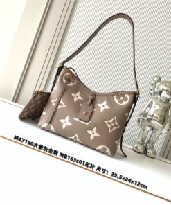 LV A貨女士手提包大象灰壓紋Monogram百搭實用款