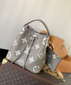 LV一比一女士水桶包灰色Monogram多功能手提斜背款