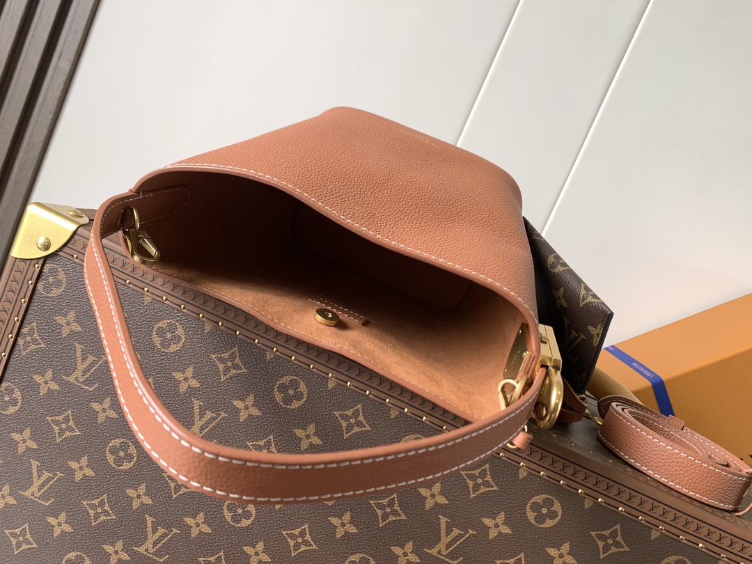 LV一比一女士小水桶包棕色簡約質感手提斜背款｜歐美奢侈品精品推薦