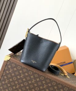 LV原單女士小水桶包黑色百搭簡約手提斜背款