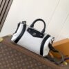 LV 精品仿製 黑白拼色波士頓包 時尚通勤 百搭款式｜歐美奢侈品精品推薦