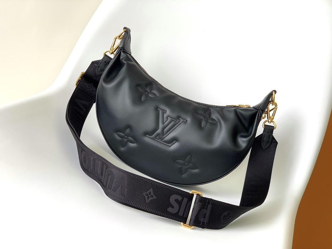 LV 精品仿製 黑色半月包 金屬鏈條 高級百搭款｜歐美奢侈品精品推薦