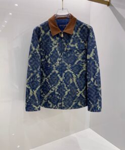 LV高仿男士迷彩夾克數位圖騰潮流設計外套