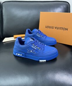 LV 高仿男士運動鞋亮藍潮流設計百搭款