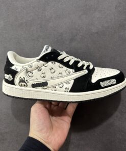 LV 高仿男士運動鞋LABUBU聯名黑白潮流限定款