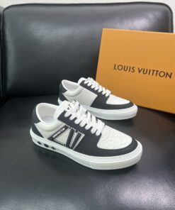 LV 高仿黑白拼色休閒鞋 男士板鞋 潮流百搭款