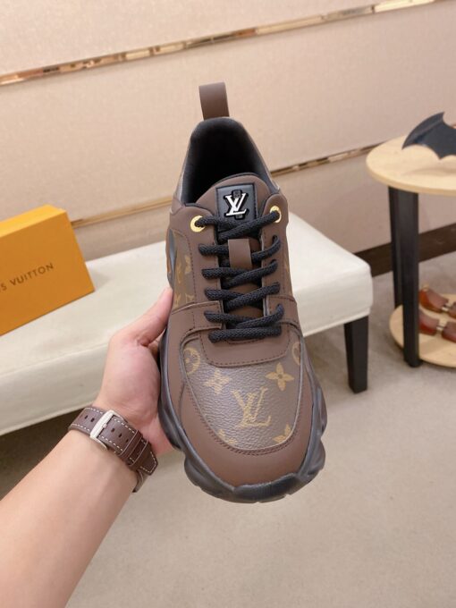 LV 一比一男士運動鞋棕色氣墊經典百搭潮流款