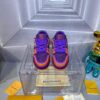 LV 精品仿製 Trainer 紫橙撞色水鑽運動鞋｜歐美奢侈品精品推薦