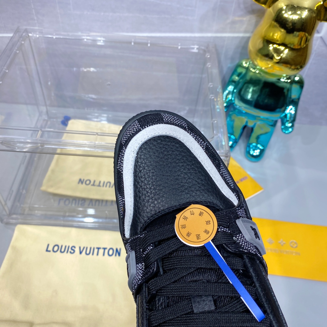 LV 精品仿製 Trainer 黑灰格紋運動鞋 低調時尚款｜歐美奢侈品精品推薦