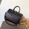 LV 精品仿製 Monogram 壓紋手提包 深棕黑拼 時尚氣質款｜歐美奢侈品精品推薦