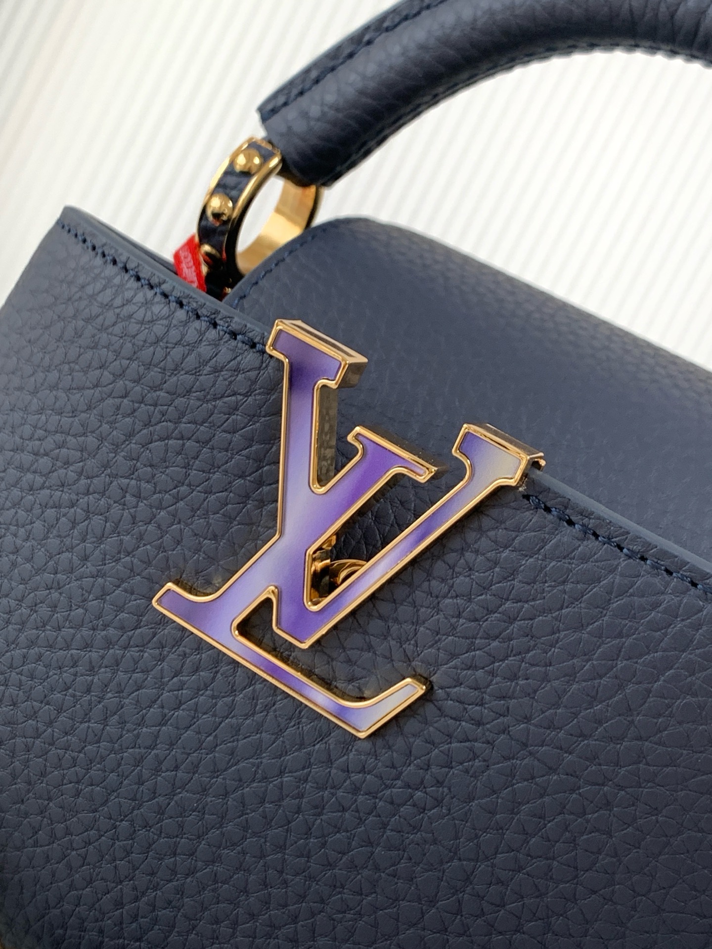 LV 原單 深藍色手提包 金鏈條裝飾 百搭小巧款｜歐美奢侈品精品推薦
