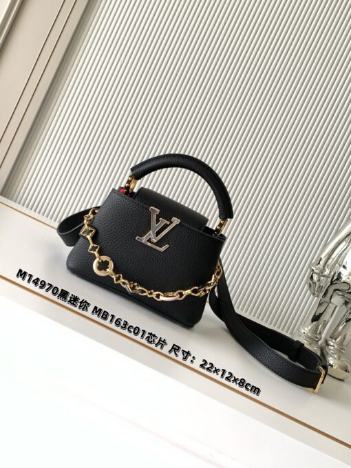 LV 一比一 黑色手提包 金鏈條精緻小巧百搭