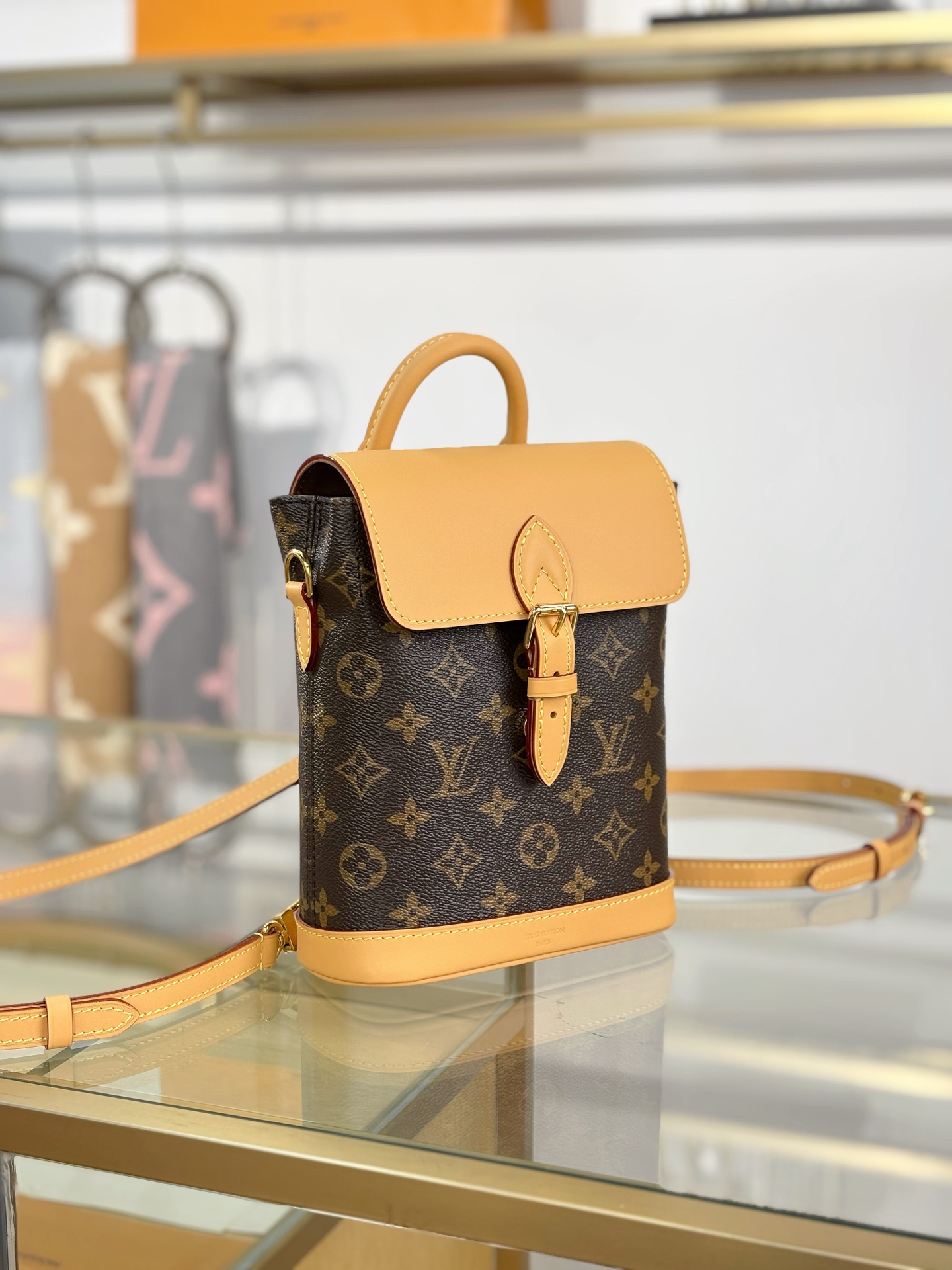 LV A貨 Monogram背包 黃皮拼接款 小巧百搭設計｜歐美奢侈品精品推薦