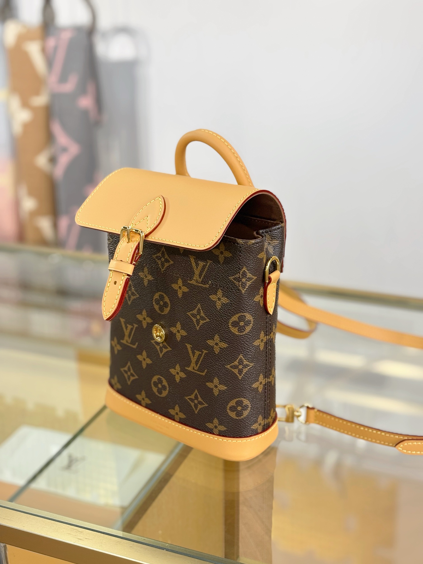 LV A貨 Monogram背包 黃皮拼接款 小巧百搭設計｜歐美奢侈品精品推薦