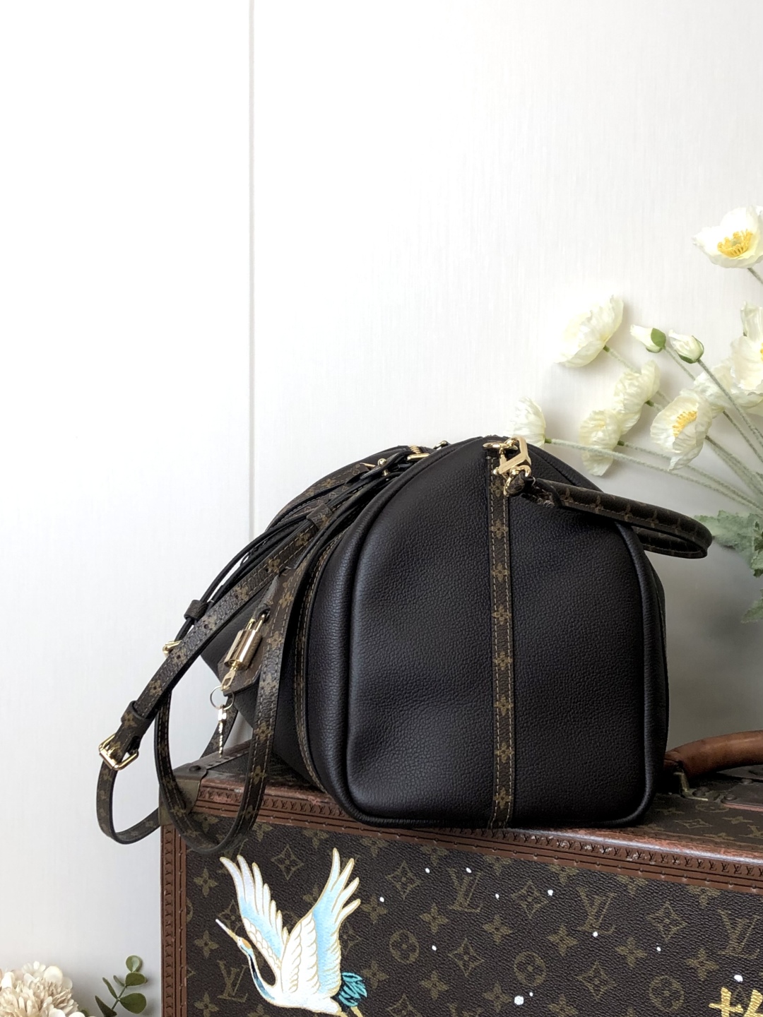 LV 一比一 黑色拼接相機包 Monogram肩帶｜歐美奢侈品精品推薦