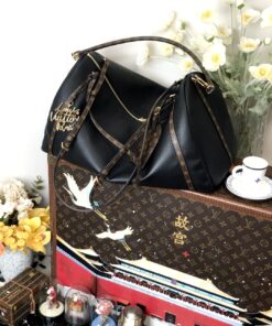 LV 一比一 黑色大型旅行包 Monogram肩帶