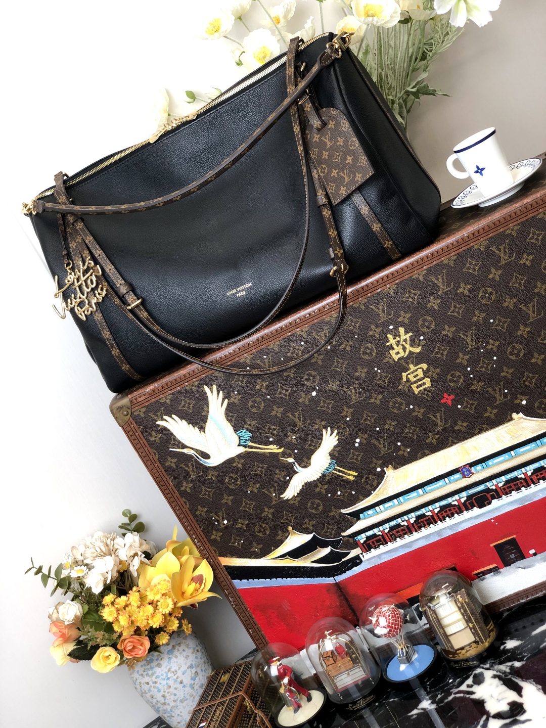 LV 一比一 黑色大型旅行包 Monogram肩帶｜歐美奢侈品精品推薦