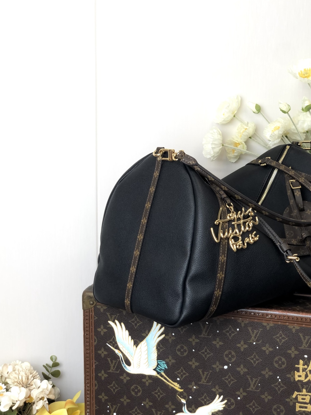 LV 一比一 黑色大型旅行包 Monogram肩帶｜歐美奢侈品精品推薦