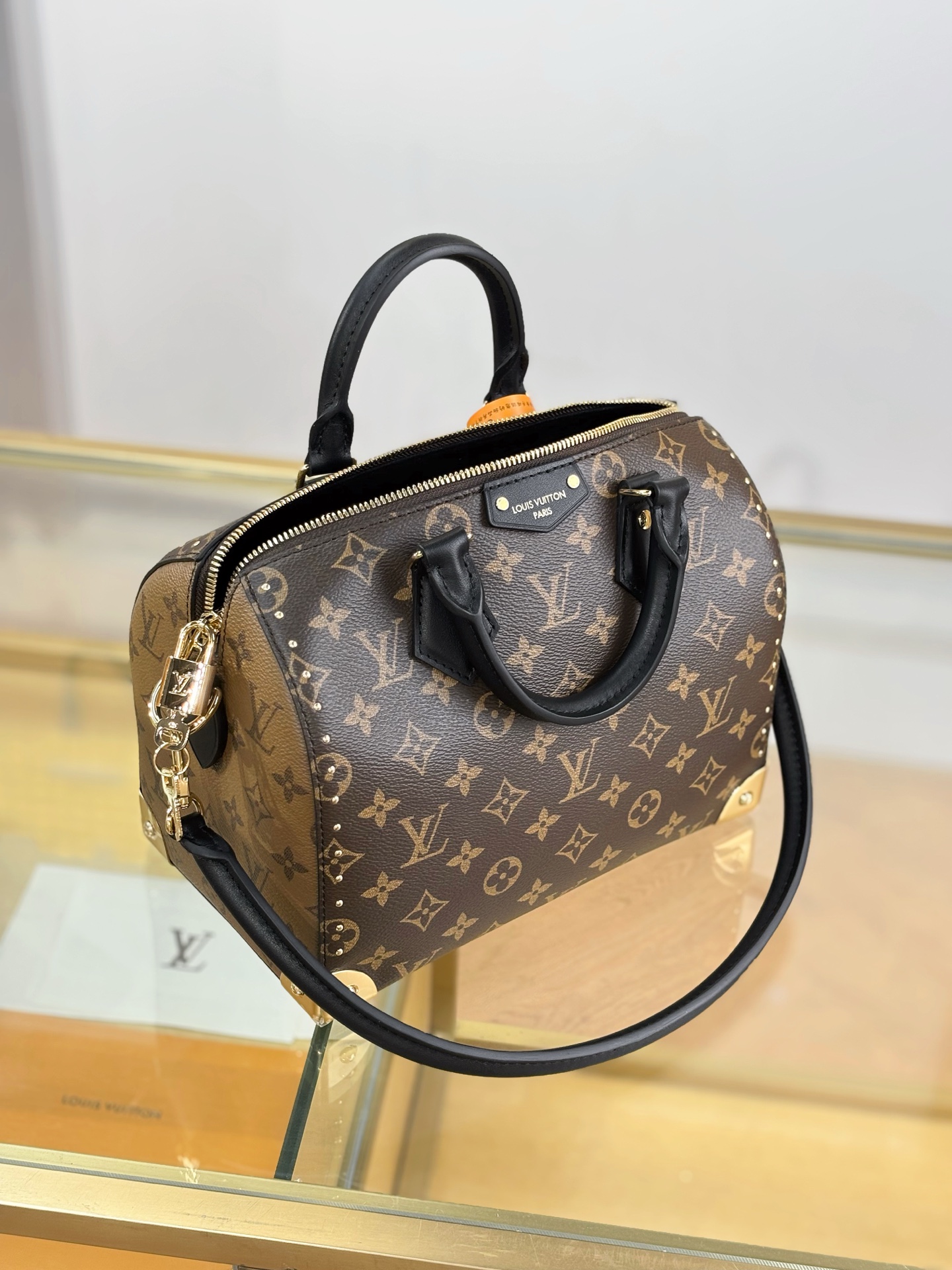 LV 一比一 Speedy Monogram手袋 黑色手柄點綴｜歐美奢侈品精品推薦