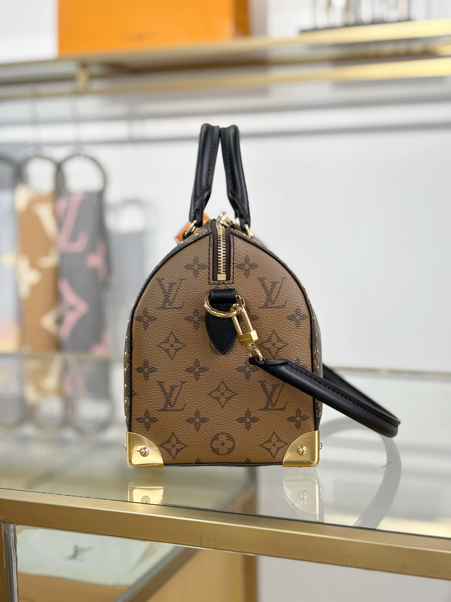 LV 一比一 Speedy Monogram手袋 黑色手柄點綴｜歐美奢侈品精品推薦