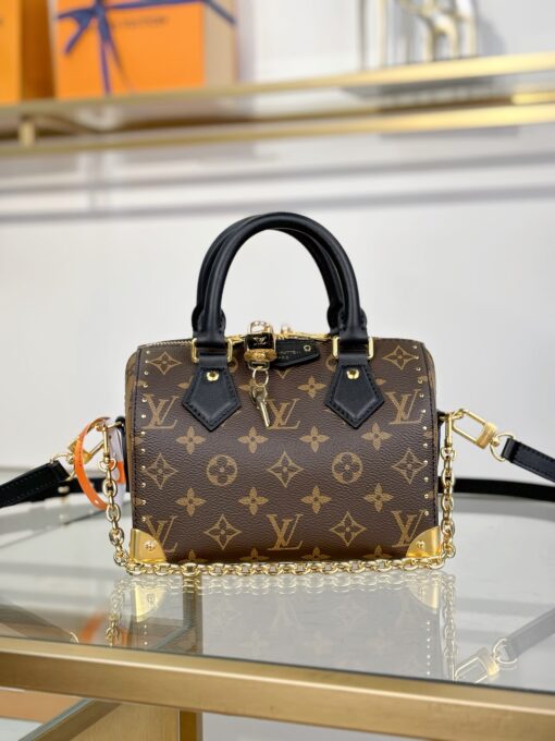 LV 原單 Speedy Nano Monogram 金鍊手袋