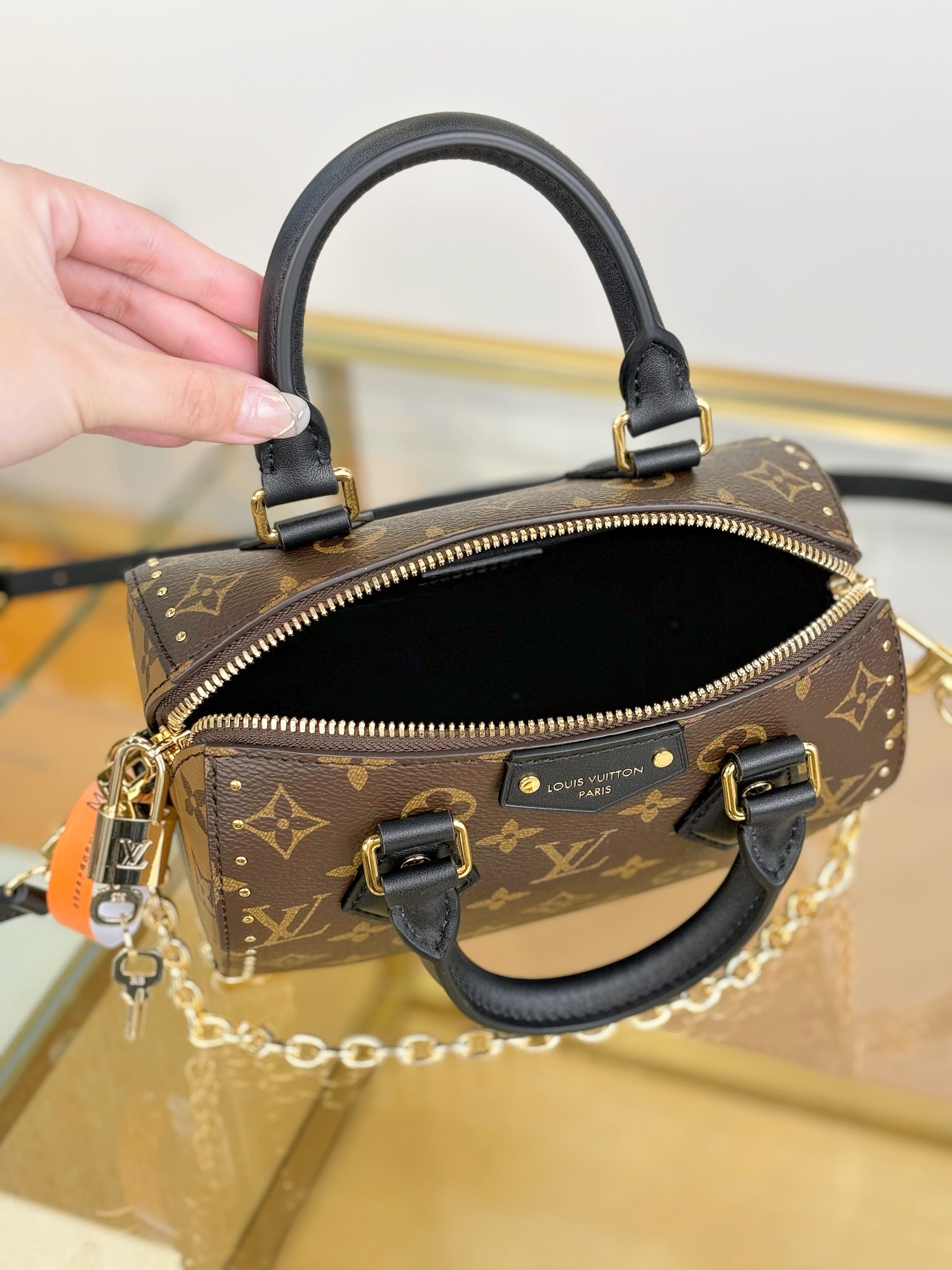 LV 原單 Speedy Nano Monogram 金鍊手袋｜歐美奢侈品精品推薦