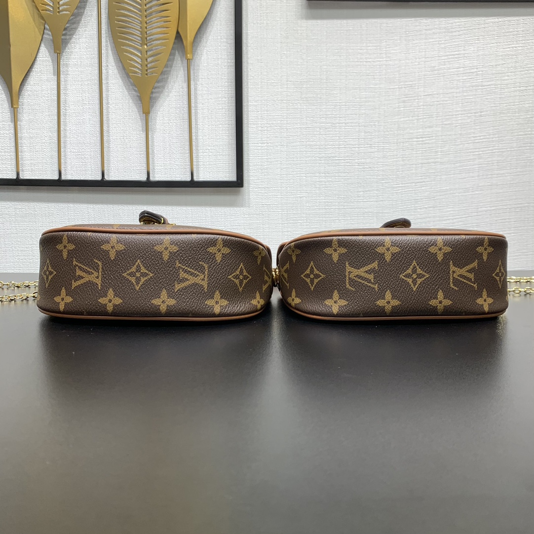 LV 一比一 Saumur Monogram 小號斜挎包 復古雙袋設計｜歐美奢侈品精品推薦