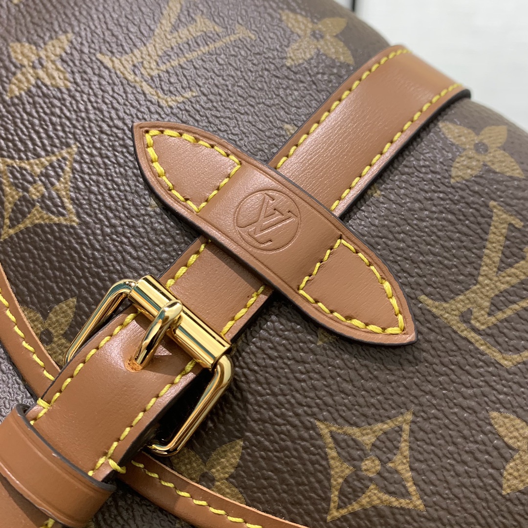 LV 一比一 Saumur Monogram 小號斜挎包 復古雙袋設計｜歐美奢侈品精品推薦