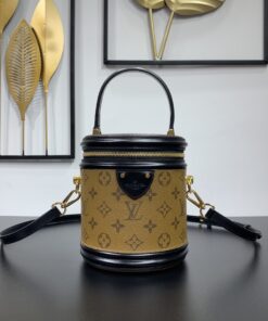 LV 一比一 Cannes 圓桶手提包 Monogram 經典百搭款