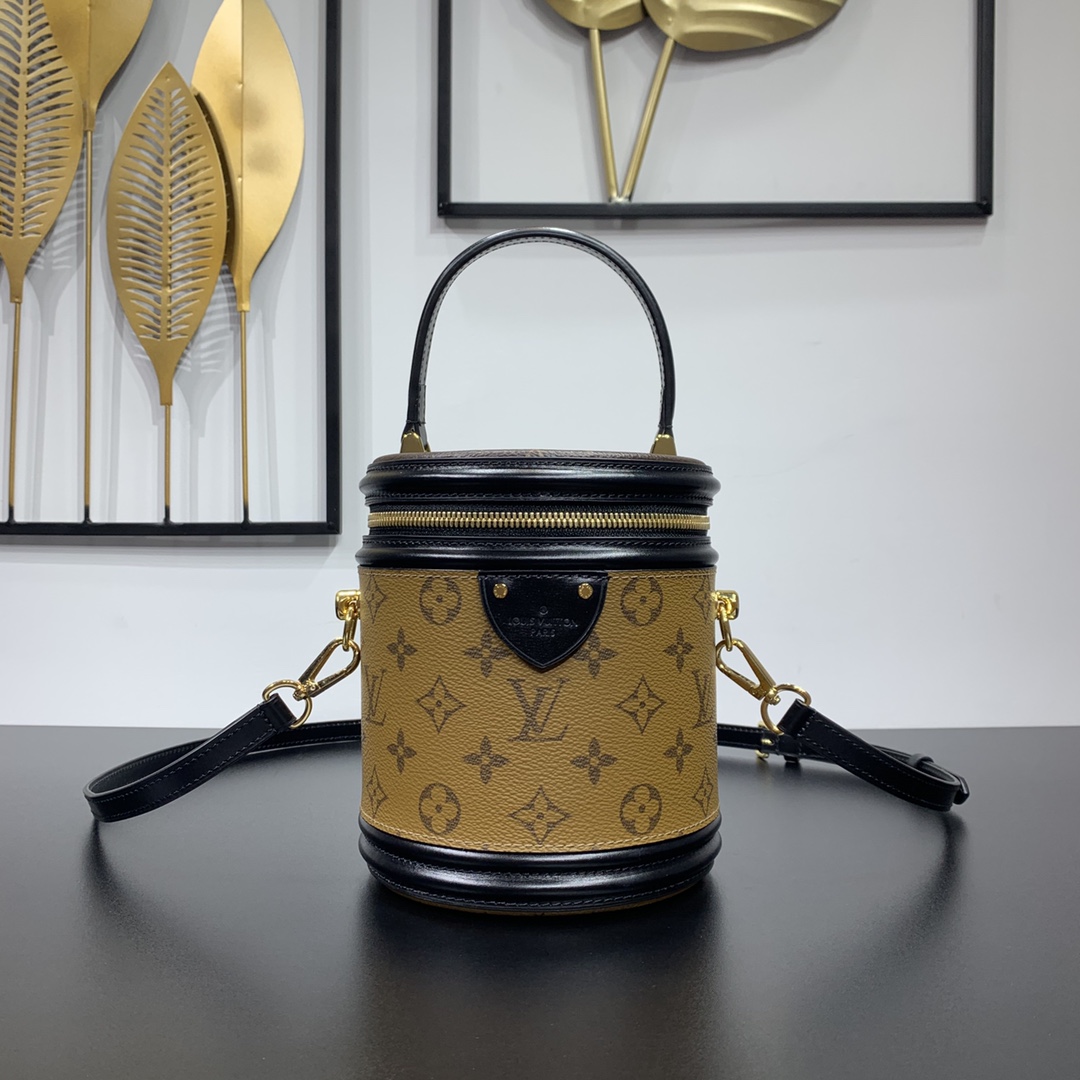 LV 一比一 Cannes 圓桶手提包 Monogram 經典百搭款｜歐美奢侈品精品推薦