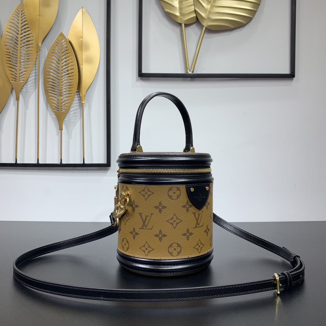 LV 一比一 Cannes 圓桶手提包 Monogram 經典百搭款｜歐美奢侈品精品推薦