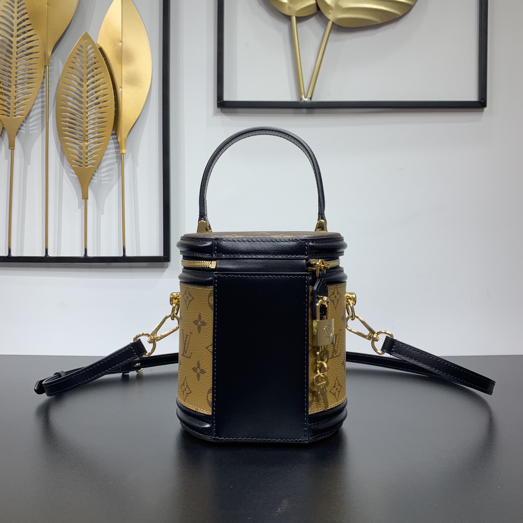 LV 一比一 Cannes 圓桶手提包 Monogram 經典百搭款｜歐美奢侈品精品推薦