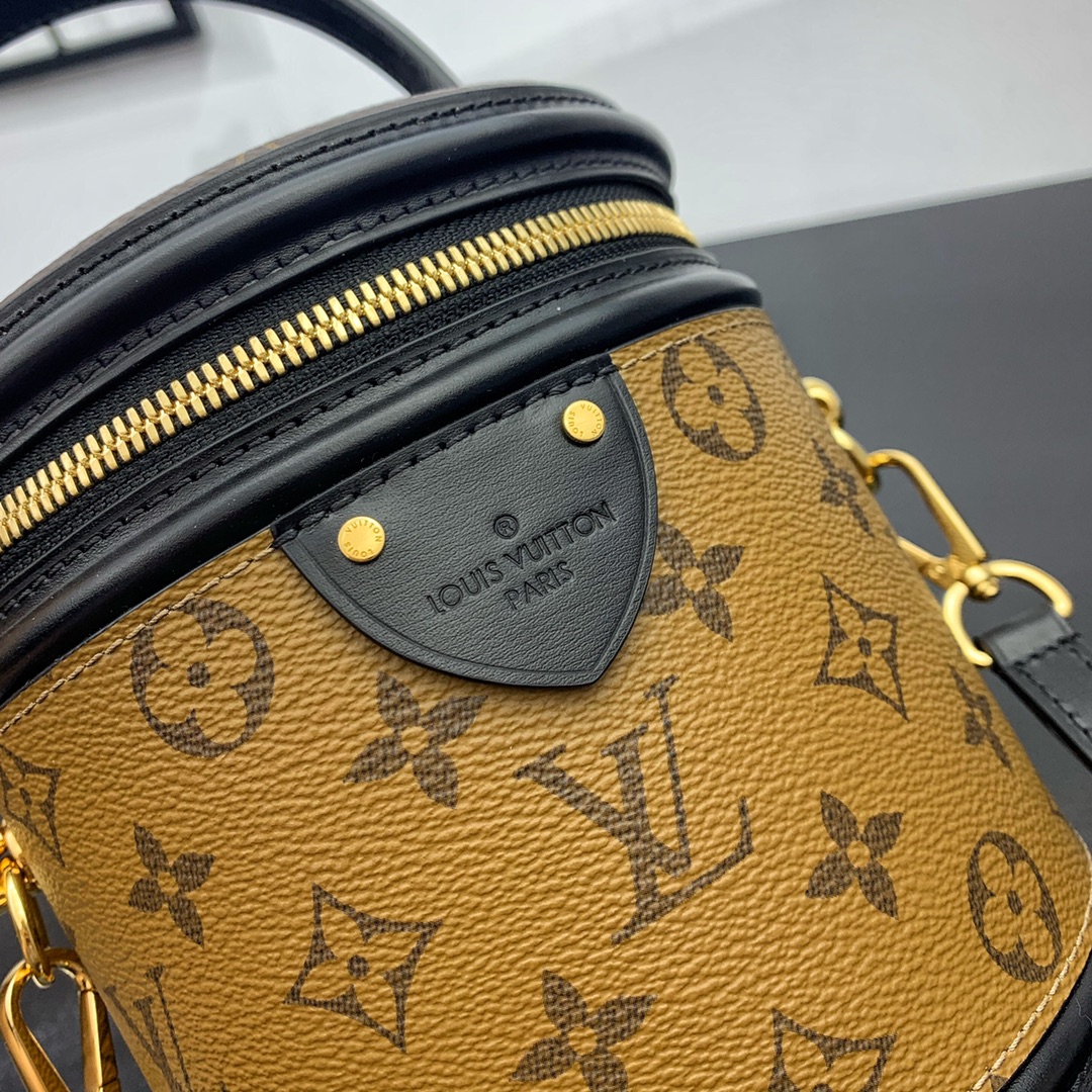 LV 一比一 Cannes 圓桶手提包 Monogram 經典百搭款｜歐美奢侈品精品推薦