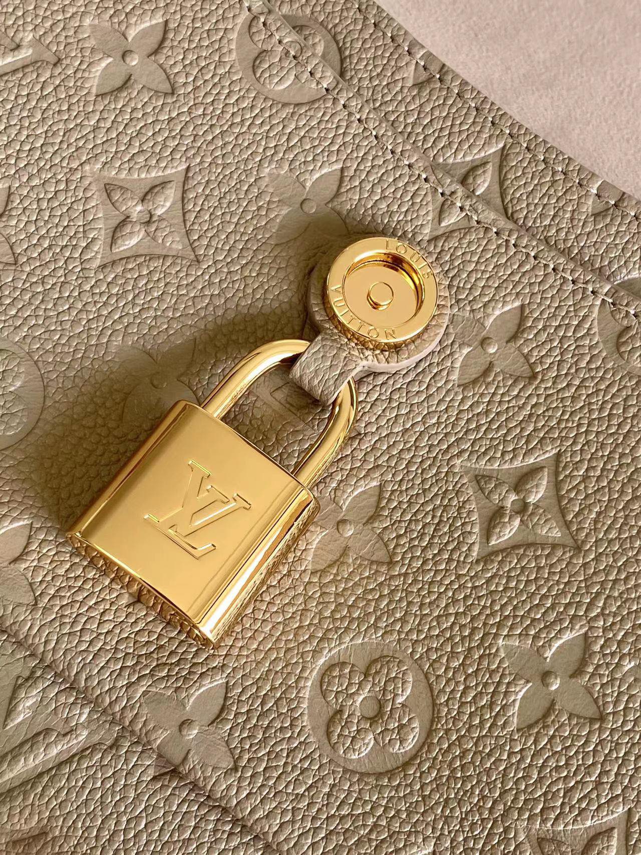 LV 高仿 Pochette Métis East West 灰褐色壓花鍊條包｜歐美奢侈品精品推薦