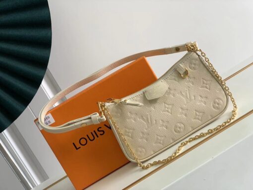 LV 一比一 Multi Pochette Accessoires 白色壓花腋下包