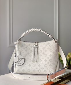 LV 原單 Mahina 白色手提包 編織手柄肩背款