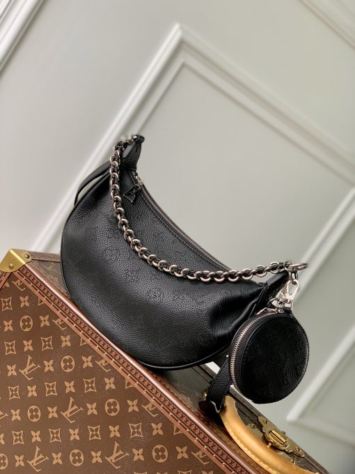 LV 高仿 黑色半月包 鏈條小圓包設計