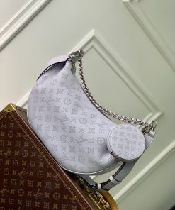 LV 原單 白色半月包 小圓包鏈條質感款