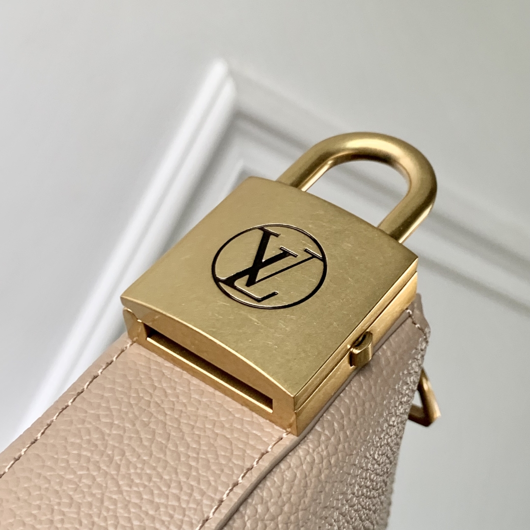 LV 高仿 米色弧形肩背包 Monogram小包點綴款｜歐美奢侈品精品推薦