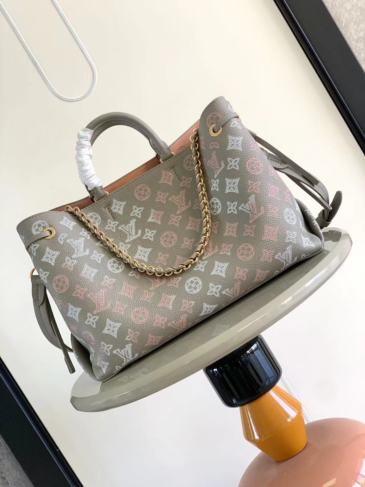 LV 一比一 Monogram拼色托特包 金鏈點綴新款